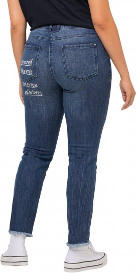 Ulla Popken Positive Thoughts Slim Leg Sarah Fit Stretch Jeans Blue Denim - ДАМСКИ ДРЕХИ 40-66 - 