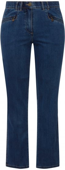 Ulla Popken Mony Elastic Waist Zip Pocket Jeans Blue Denim - Дамски Дънки & Панталони в Големи Размери – Plus Size - 
