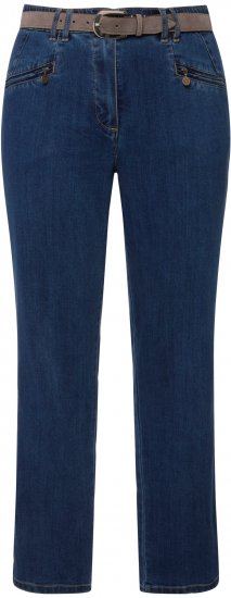 Ulla Popken Mony Elastic Waist Zip Pocket Jeans Blue Denim - Дамски Дънки & Панталони в Големи Размери – Plus Size - 