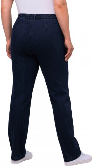 Ulla Popken Mony Elastic Waist Zip Pocket Jeans Dark Blue Denim - Дамски Дънки & Панталони в Големи Размери – Plus Size - 