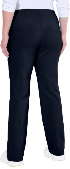 Ulla Popken Bengaline Elastic Waist Thermal Pants Navy - Дамски Дънки & Панталони в Големи Размери – Plus Size - 