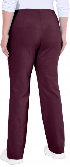 Ulla Popken Bengaline Elastic Waist Thermal Pants Aubergine - Дамски Дънки & Панталони в Големи Размери – Plus Size - 