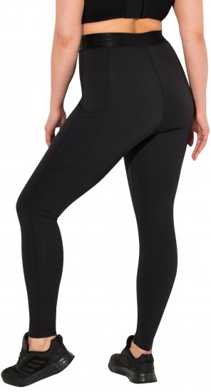 Ulla Popken Lightfit Quick Drying Leggings Black - Дамски Дънки & Панталони в Големи Размери – Plus Size - 