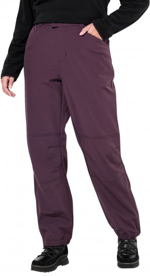 Ulla Popken Softshell Triple Function Fleece Lined Pants Dark Blackberry - Дамски Дънки & Панталони в Големи Размери – Plus Size - 