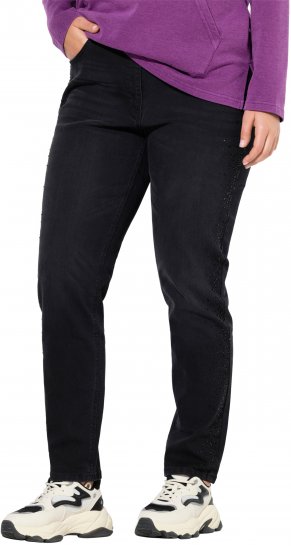 Ulla Popken Rhinestone Detail Stretch Fit Jeans Black - Дамски Дънки & Панталони в Големи Размери – Plus Size - 