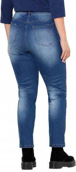 Ulla Popken Rhinestone Detail Stretch Fit Jeans Denim Blue - Дамски Дънки & Панталони в Големи Размери – Plus Size - 