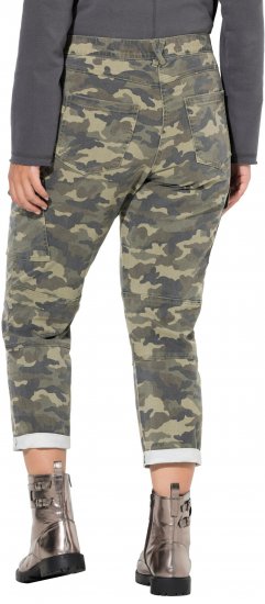 Ulla Popken Camo Boyfriend Pants Olive Grey - Дамски Дънки & Панталони в Големи Размери – Plus Size - 