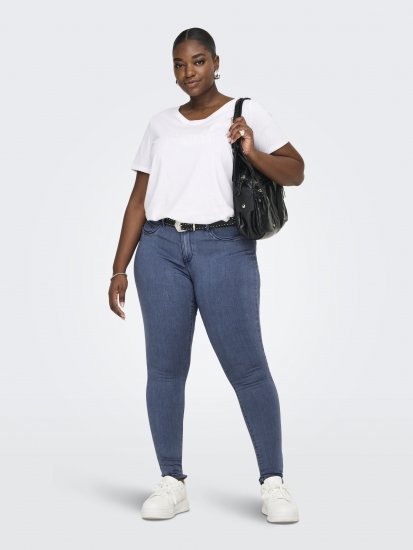 Only Carmakoma Thunder Life Skinny Fit Jeans Blue Denim - Дамски Дънки & Панталони в Големи Размери – Plus Size - 
