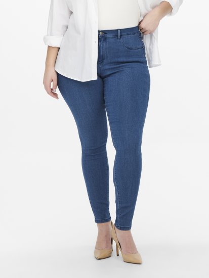 Only Carmakoma Thunder Life Skinny Fit Jeans Blue Denim - Дамски Дънки & Панталони в Големи Размери – Plus Size - 