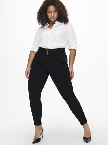 Only Carmakoma Anna Life Skinny Jeans Black - Дънки - 