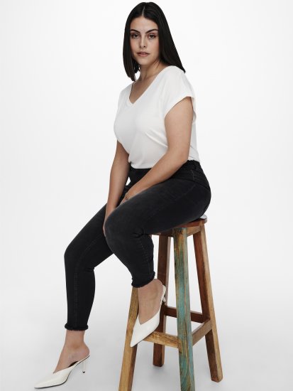 Only Carmakoma Willy Skinny Fit Jeans Black - Дънки - 
