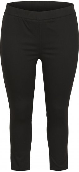 Kaffe Curve Ana Скъсен Twill Jeggings Дълбоко черно - Дамски Дънки & Панталони в Големи Размери – Plus Size - 