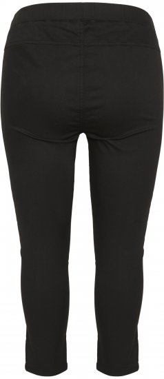 Kaffe Curve Ana Скъсен Twill Jeggings Дълбоко черно - Дамски Дънки & Панталони в Големи Размери – Plus Size - 