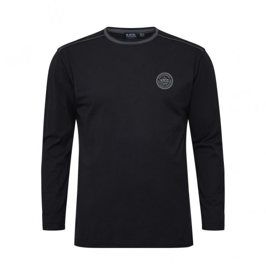 North Latitude Py Jersey O-Neck Long Sleeve Black - Тениски с дълъг ръкав - Тениски с дълъг ръкав големи размери