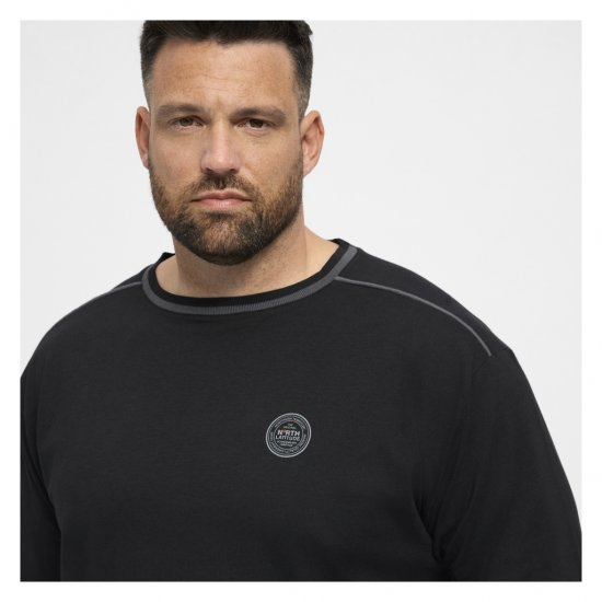 North Latitude Py Jersey O-Neck Long Sleeve Black - Тениски с дълъг ръкав - Тениски с дълъг ръкав големи размери