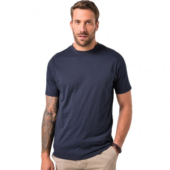 JP1880 T-Shirt Short Sleeve Soft Jersey Navy - Тениски - мъжки тениски големи размери