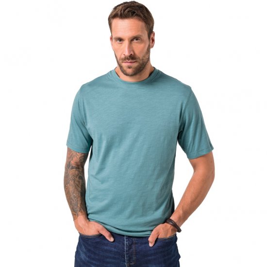 JP1880 T-Shirt Short Sleeve Soft Jersey Turquoise - Тениски - мъжки тениски големи размери