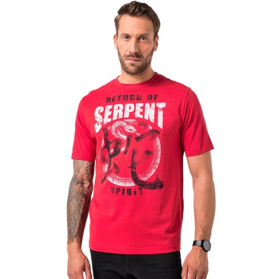 JP1880 T-Shirt Short Sleeve Serpent Red - Тениски - мъжки тениски големи размери
