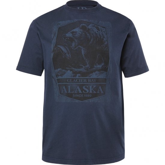 JP1880 T-Shirt Short Sleeve Alaska Navy - Тениски - мъжки тениски големи размери
