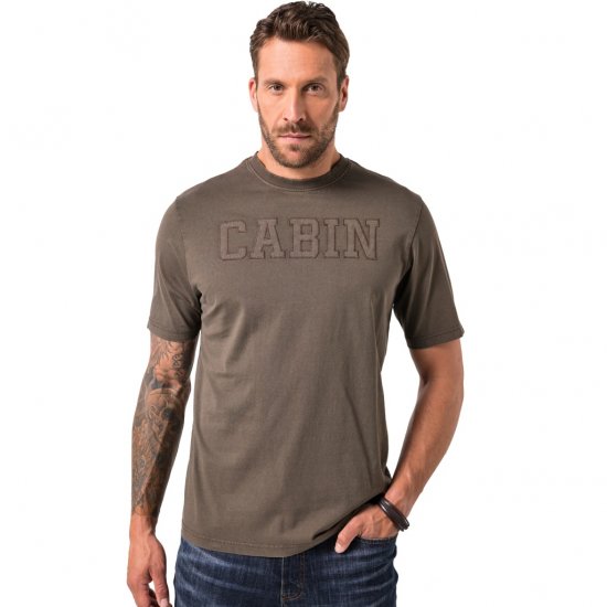 JP1880 T-Shirt Cabin Vintage Mocha - Тениски - мъжки тениски големи размери
