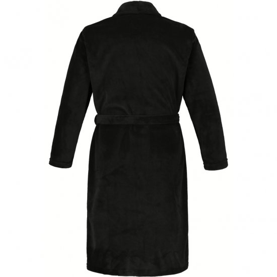 JP1880 Bathrobe with Spacious Patch Pockets Black - Бельо & Бански шорти - Мъжко бельо големи размери