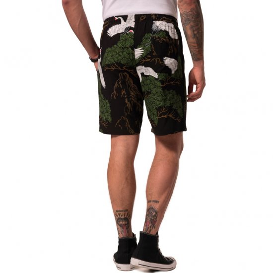 JP1880 Bermuda Shorts All-over Print Black - Шорти - мъжки къси панталони големи размери