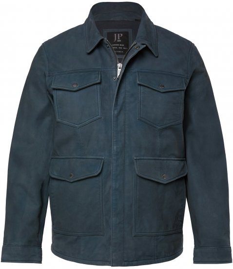 JP1880 Fine Lamb Leather Jacket Deep Sea Blue - Якета - мъжки якета големи размери