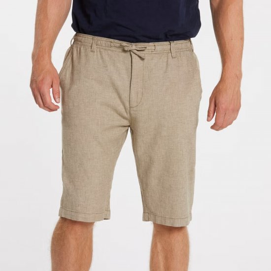North Latitude 41106 Linen Shorts Beige - Шорти - мъжки къси панталони големи размери