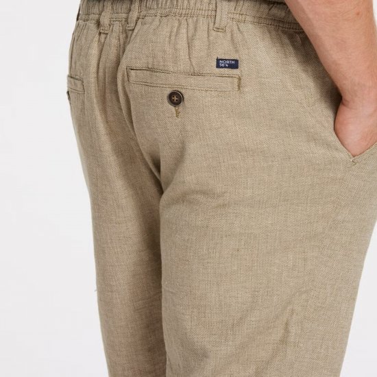 North Latitude 41106 Linen Shorts Beige - Шорти - мъжки къси панталони големи размери