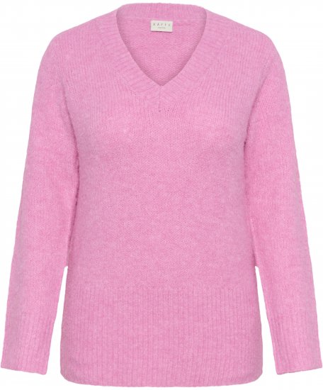 Kaffe Curve Emilia Pullover Pink Power Melange - Kaffe Curve - 