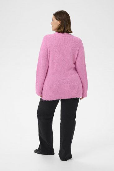 Kaffe Curve Emilia Pullover Pink Power Melange - Kaffe Curve - 
