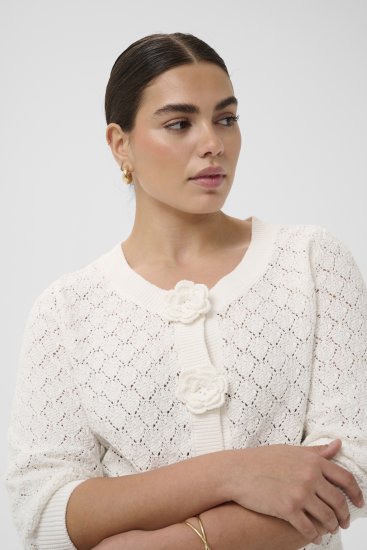 Kaffe Curve Kathrina Pullover White - Плетени пуловери - 