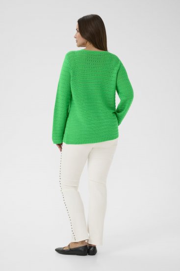 Kaffe Curve Metty Pullover Bright Green - Плетени пуловери - 