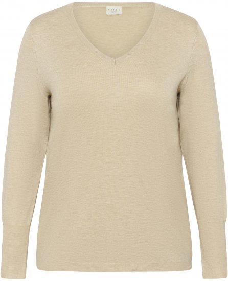 Kaffe Curve Lizzy Long Sleeve Pullover Feather Grey Melange - Плетени пуловери - 