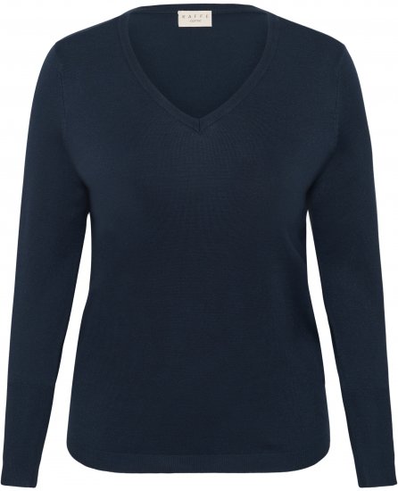 Kaffe Curve Lizzy Long Sleeve Pullover Midnight Marine - Плетени пуловери - 