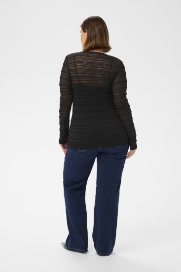 Kaffe Curve Hanna Lace Long Sleeve T-Shirt - Блузи с дълъг ръкав - 
