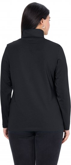 Ulla Popken Basic Long Sleeve Slim Fit Turtleneck Black - Суичъри & cуичъри с качулка - 