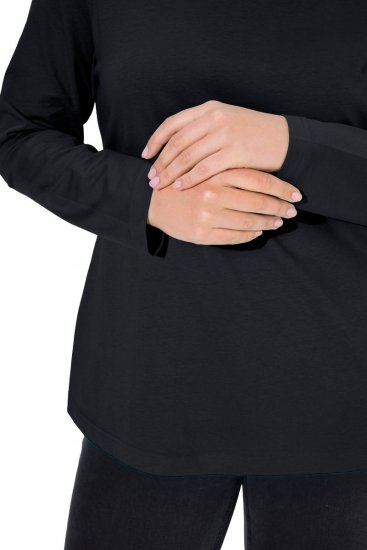 Ulla Popken Basic Long Sleeve Slim Fit Turtleneck Black - Суичъри & cуичъри с качулка - Уютни суитшърти, суичъри и плетива