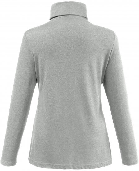 Ulla Popken Basic Long Sleeve Slim Fit Turtleneck Light Grey Melange - Суичъри & cуичъри с качулка - 