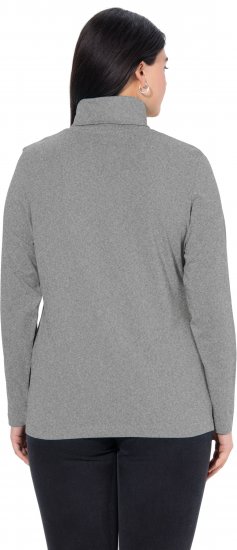 Ulla Popken Basic Long Sleeve Slim Fit Turtleneck Light Grey Melange - Суичъри & cуичъри с качулка - 