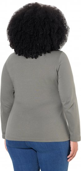 Ulla Popken Basic Long Sleeve Slim Fit Turtleneck Grey - Суичъри & cуичъри с качулка - 