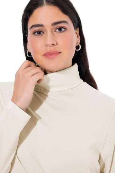 Ulla Popken Basic Long Sleeve Slim Fit Turtleneck Natural - Суичъри & cуичъри с качулка - Уютни суитшърти, суичъри и плетива
