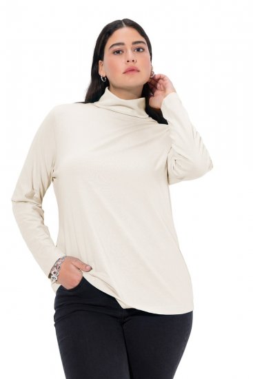Ulla Popken Basic Long Sleeve Slim Fit Turtleneck Natural - Суичъри & cуичъри с качулка - Уютни суитшърти, суичъри и плетива