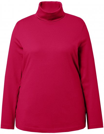 Ulla Popken Basic Long Sleeve Slim Fit Turtleneck Red - Суичъри & cуичъри с качулка - 