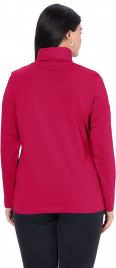 Ulla Popken Basic Long Sleeve Slim Fit Turtleneck Red - Суичъри & cуичъри с качулка - 