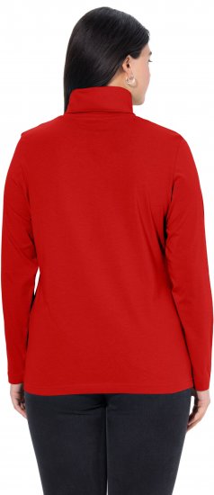 Ulla Popken Basic Long Sleeve Slim Fit Turtleneck Dark Berry - Суичъри & cуичъри с качулка - 