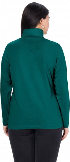 Ulla Popken Basic Long Sleeve Slim Fit Turtleneck Teal Green - Суичъри & cуичъри с качулка - 