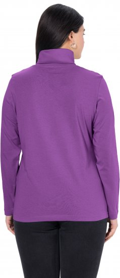Ulla Popken Basic Long Sleeve Slim Fit Turtleneck Purple - Суичъри & cуичъри с качулка - 