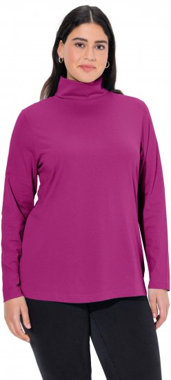 Ulla Popken Basic Long Sleeve Slim Fit Turtleneck Berry - Суичъри & cуичъри с качулка - 