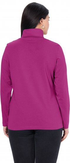 Ulla Popken Basic Long Sleeve Slim Fit Turtleneck Berry - Суичъри & cуичъри с качулка - 